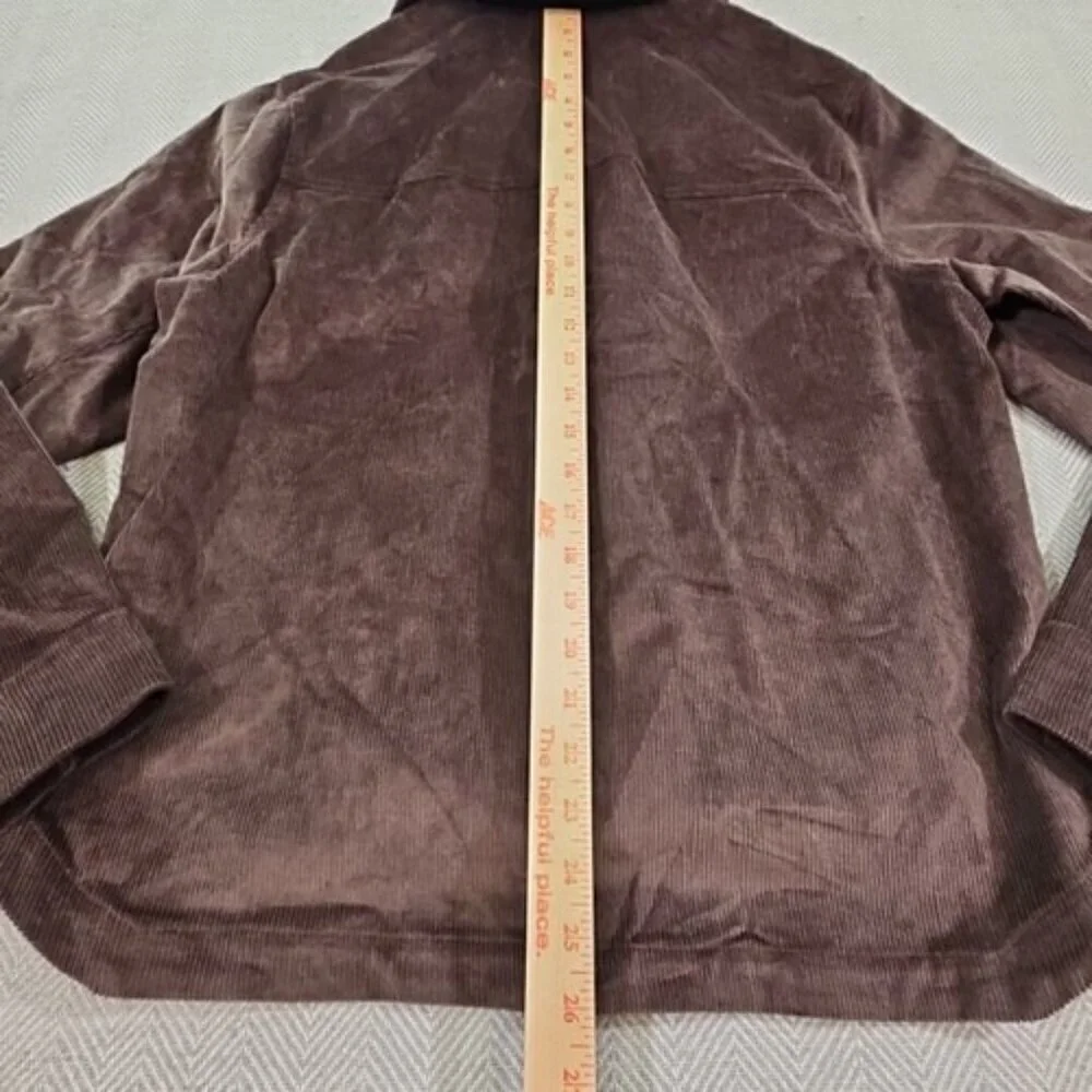 The North Face Men's Size Small Utility Cord‎ Shacket Coal Brown Corduroy NWT
